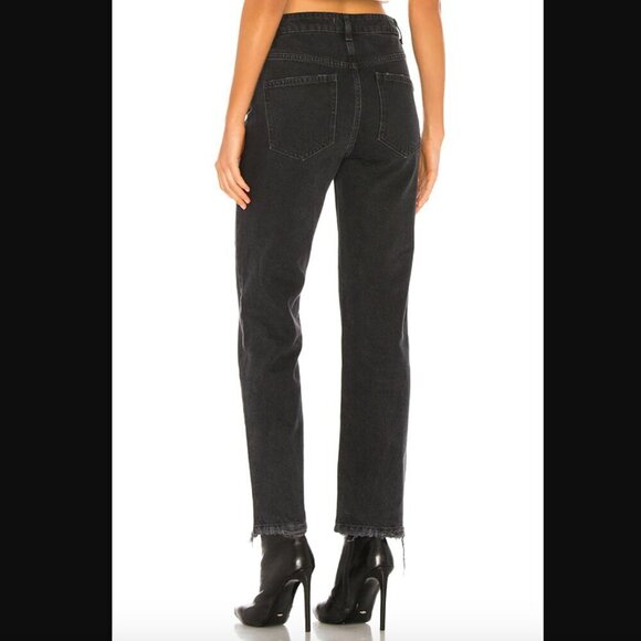 Free People We the Free Faded Black Denim Dakota Straight Leg Jean 26" - Picture 3 of 8